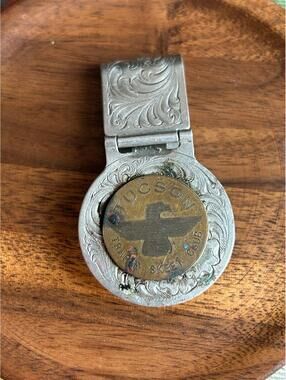 Vintage Tucson Trap & Skeet Club Money Clip Western Engraved